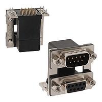 NorComp 178-015-413R691 Dual Port D-Sub Connectors 15P Male/Female .750" Spacing R/A