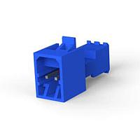 AMP Connectors - TE Connectivity 3-647002-2 Plug Housing 02P PSTD RCPT ASSY WHITE W/BLUE STRIPE