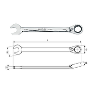 Yato YT-1665 Combination ratchet wrench 22mm