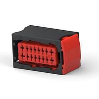 AMP Connectors - TE Connectivity 185760-1 Housings 16W HYBRID REC HSG BLK