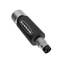 Banner Engineering S15A-M12F4M8M4 In-Line Wiring Adapter S15 A Series: In-Line Adapter; Voltage: 12-30 V dc; IP67; M12 Female 4-pin to M8 Male 4-pin