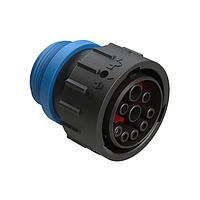 Amphenol SINE Systems AHDP06-24-91SR-STA Connectors 9 Position Plug, Socket, ISOBUS, Shell Size 24,  Reduced Diameter Seal (Blue), Small Thread Adapter