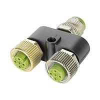 HARTING 21433119500 Circular Metric Connectors M12-ADPT-M12/M12-5/4P-ACOD-M/F/F-STR