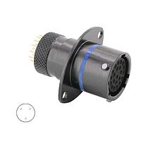 Eaton Souriau-Sunbank 8STA20435SB Connectors Oval Flange Receptacle - size 4 - 3 PC Tail contacts - Female