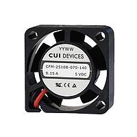 Same Sky (formerly CUI Devices) CFM-2510B-0130-275 Axial dc axial fan, 25 mm square, 10 mm, 4.5-5.5 Vdc, 0.85 W, 13000 RPM, 2.51 CFM, AR