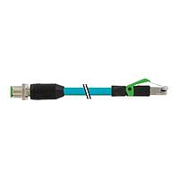 Murrelektronik 7700-44711-S4U0300 Ethernet Cables / Networking Cables M12 male 0 / RJ45 male 0 shielded Ethernet, TPE 2x2x24AWG SF/UTP CAT5e bu UL/CSA, CM 3m