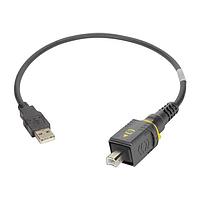 HARTING 09454454910 USB Cables / IEEE 1394 Cables HARTING PushPull V4 v2.0 USB 2.0 Type B-Type A, Cable Assembly, PushPull Type B to IP20 USB Type A plug, PVC, 0.5m