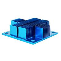 Advanced Thermal Solutions ATS-FPX045045025-10-C1-R0 Component pushPIN Heat Sink, Fine-Pitch, X-Cut, Hole Pattern: 4 Corner, Blue-Anodized