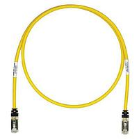 Panduit STP6X100YL Cat 6a Copper Patch Cord, Cat 6A, Yellow S/FTP