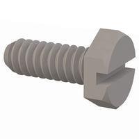 Essentra Components 010632X037 Hex Slotted Hex Slotted Screw, #6-32 Thread, 3/8 Lg