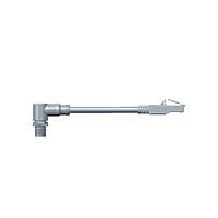 Amphenol LTW MSDS04MR-SPBML-SE005 Sensor Cables / Actuator Cables M12 Circular Metric Connector, D Code, Metal, 4A, 04 pins, Male Connector, Male Contact, M12 Right Angle-to-RJ Straight, Screw Thread, Overmolded Double Ended, Length 5000mm, IP68 / IP69K