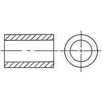 RAF Electronic Hardware 1184-10-AL-24 Round 3/8 Rd X 1/8 X .192 ID Round Spacer