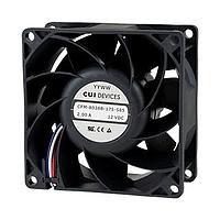 Same Sky (formerly CUI Devices) CFM-8038B-140-449 Axial dc axial fan, 80 mm square, 38 mm, 10.8-13.2 Vdc, 4.56 W, 4000 RPM, 49.42 CFM, AR