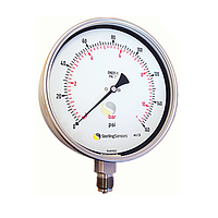 Sterling Sensors RCh16034B Stainless Steel Pressure Gauge (0-4 bar (0-60 PSI), 1/2" BSP Parallel)
