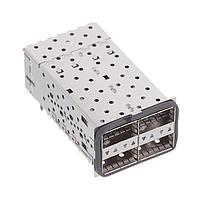 AMP Connectors - TE Connectivity 2214574-3 QSFP+ QSFP+ Assy, 2x2 Gskt 4LP-All, Stacked