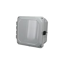 Bud Industries DPH-28709 NEMA/IP Rated Gray hinged cover IP68 N6P PC Enlc with Adj. panel height (9 x 9 x 5.7)