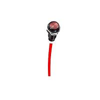 BIVAR LC4-6.000-F9P67PR-2 Flexible Light Pipes Light Pipe, Flexible, 2mm. Fiber Optic Core, 6.0mm. Dia. Low Profile Lens, 6.0in. Length, Red