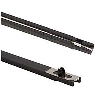 BIVAR E-300-CI Press-In Press-In Card Guide, Conductive Insert, 3 in. Length, 0.078 Slot Width, Nylon, 94V-0, Black