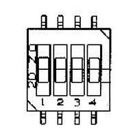 AMP Connectors - TE Connectivity MGDH04STR04 DIP Switches SPST SMT SLIDE DIP SWITCH