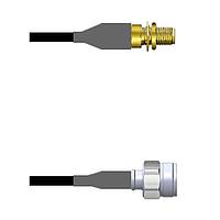 Amphenol Custom Cable Q-30054000D108i RF Cable Assemblies SMA-SJB/TNC-SP LMR19 108I