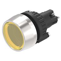 EAO K14-131.121071 Pushbutton Switches Illuminated pushbutton-Set raised lens yellow flat mom 1NC+1NO ST 24VAC/DC