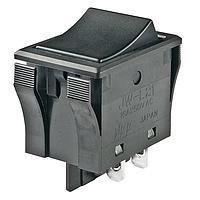 NKK Switches JWL21RAA Rocker Switches 16A DPST ON OFF BLK