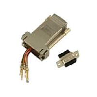 NorComp RJADK09S7080831 D-Sub Adapters & Gender Changers 9P Fem. to RJ45 Gray Adapter Kit