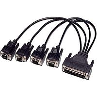 Advantech OPT4A-AE D-Sub Cable 30cm Male DB-37 to 4x Male DB9 Cable