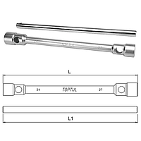 TOPTUL CTIA3233 Double-End Truck Wrench W/Bar (6PTx6PT) (32x33mm)