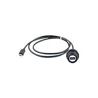 Amphenol Socapex 31931G050 USB Cables USBA HOST TO USBC DEV ADAPT  RED FLNG OD CAD 0.5M