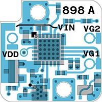 Quantic X-Microwave XM-B1M1-0404D-SP Bias Controller Bias Controller, HMC980LP4E [PCB: 0898]Spring Pins