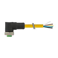 Murrelektronik 7700-A3031-U1B0300 Connectors Mini (7/8) 3 pole, Female 90 w/ Cable, TPE 3x16AWG ye UL/CSA, TC-ER 3m