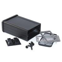 Hammond Manufacturing 1457C801EBK EMI/RFI Shielded ExtrudedAlum EMI/RFI 3.15x2.32x1.3" Blac