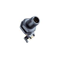 Amphenol LTW MSAP-04PMMR-SF8003 Sensor Cables / Actuator Cables M12 Circular Metric Connector, A Code, Plastic, 4A, 04 pins, Male Connector, Male Contact, Hexagonal, M12*1.0, Screw Thread, PCB 90 , Receptacle, Front Fastened, IP68 / IP69K