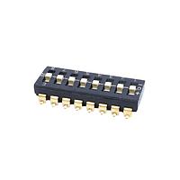 E-Switch KAD08LGGT DIP Switches DIP, SPST , Surface Mount