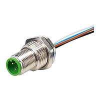 Murrelektronik 7000-13505-9710050 Connectors M12 male receptacle  A-cod. rear mount, PP-wires 4X0.34 0.5m