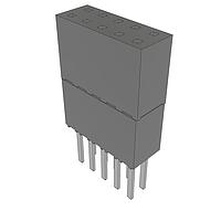Samtec ESW-105-34-L-D Stackthrough .100" Elevated Socket Strip