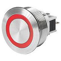 Schurter 3-145-448 Heavy Duty Switches MSMII-19 Switch, Momentary Switch, NO/NC SPDT, 100mA Switching Current, Ring Illumination Red