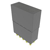 Samtec ESQ-105-33-G-D Sockets Elevated Socket Strip, 0.100" Pitch