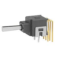 NKK Switches A26EH Process Sealed Subminiature Toggles (ON)-(ON) .394 FLAT RIGHT ANGL PC .4VA