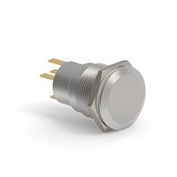 Alcoswitch - TE Connectivity 1-2213767-6 Pushbutton Switches AV19 SPM 0.4VA MOVE RING LED GREEN 24V