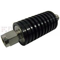 Fairview SA6S10W-30 30 dB Fixed Attenuator SMA Male To SMA Female Up To 6 GHz Rated To 10 Watts With Black Aluminum Heatsink Body