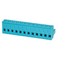 Same Sky (formerly CUI Devices) TBP01P1-508-12BE Plugs Terminal block, pluggable, 5.08 , plug, 12 pole, slotted screw, blue