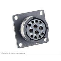 Eaton Souriau-Sunbank UTGX014E12SX Receptacles Square flange receptacle, without backshell, with 12 female solder contacts, IP68/69K in unmated conditions, keying X