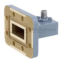 Fairview FMWCA1007 WR-90 to SMA Female Waveguide to Coax Adapter CPR-90G Grooved Flange With 8.2 GHz to 12.4 GHz Frequency Range For X Band