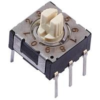 CTS Electronic Components 220ADB10 Rotary Switches 3.6mm Height 10 Pos. Knurl,Slot,Flat Shf