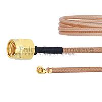 Fairview FMCA1027 SMA Male to UMCX 2.5 Plug Cable RG178-DS Coax and RoHS Compliant