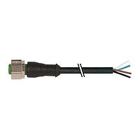 Murrelektronik 7000-12221-6140200 Connectors M12 female 0 with cable, PVC 4x0.34 bk UL/CSA 2m