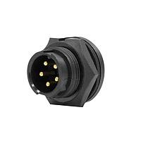 Switchcraft W7381-5PG-300 Standard Circular Connector Mini-Con-X Panel, 5-pin 16, Male, PC Tail (0.187 in), Bulk