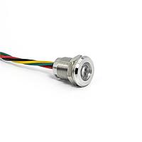 Dialight 624-1144-317F LED Panel Mount Indicators 12mm RGY 24VDC W/ Wires